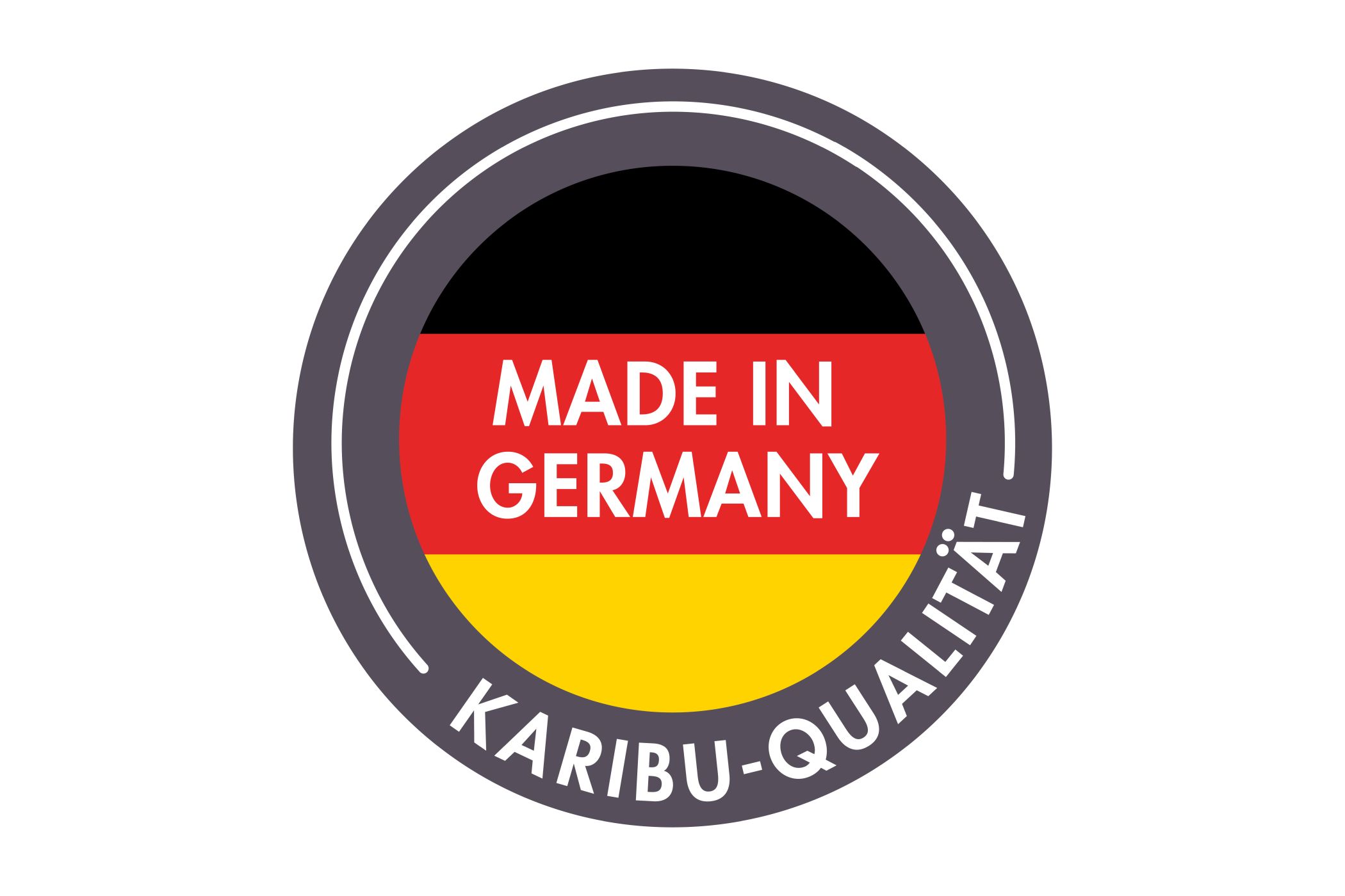 Qualitätssiegel Made in Germany für Karibu Gartenhäuser
