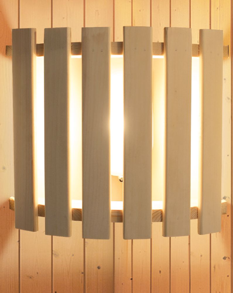 Detailansicht der Karibu Saunaleuchte Modern