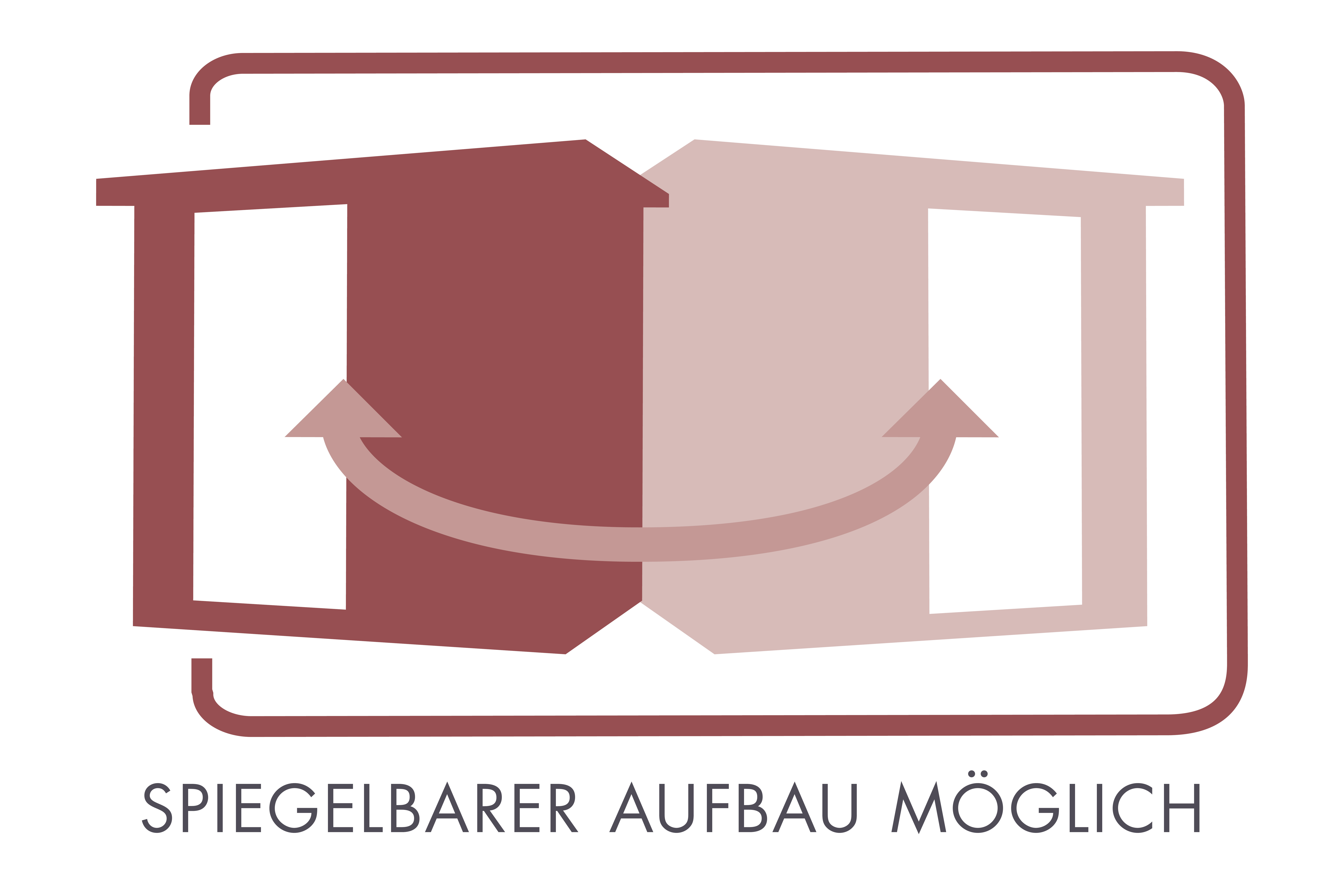 Infografik zum spiegelbaren Aufbau der Karibu Systemsauna für eine frei wählbare Türseite