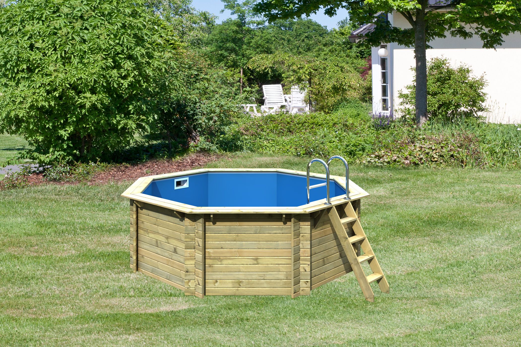 Karibu Pool Modell 1, Außenansicht