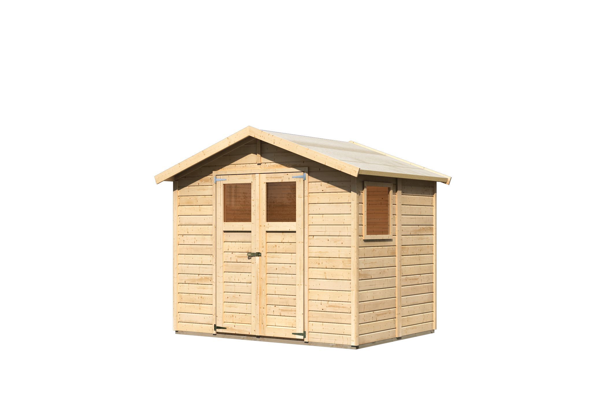 Karibu Gerätehaus Dalin 1 aus Holz, freigestellt
