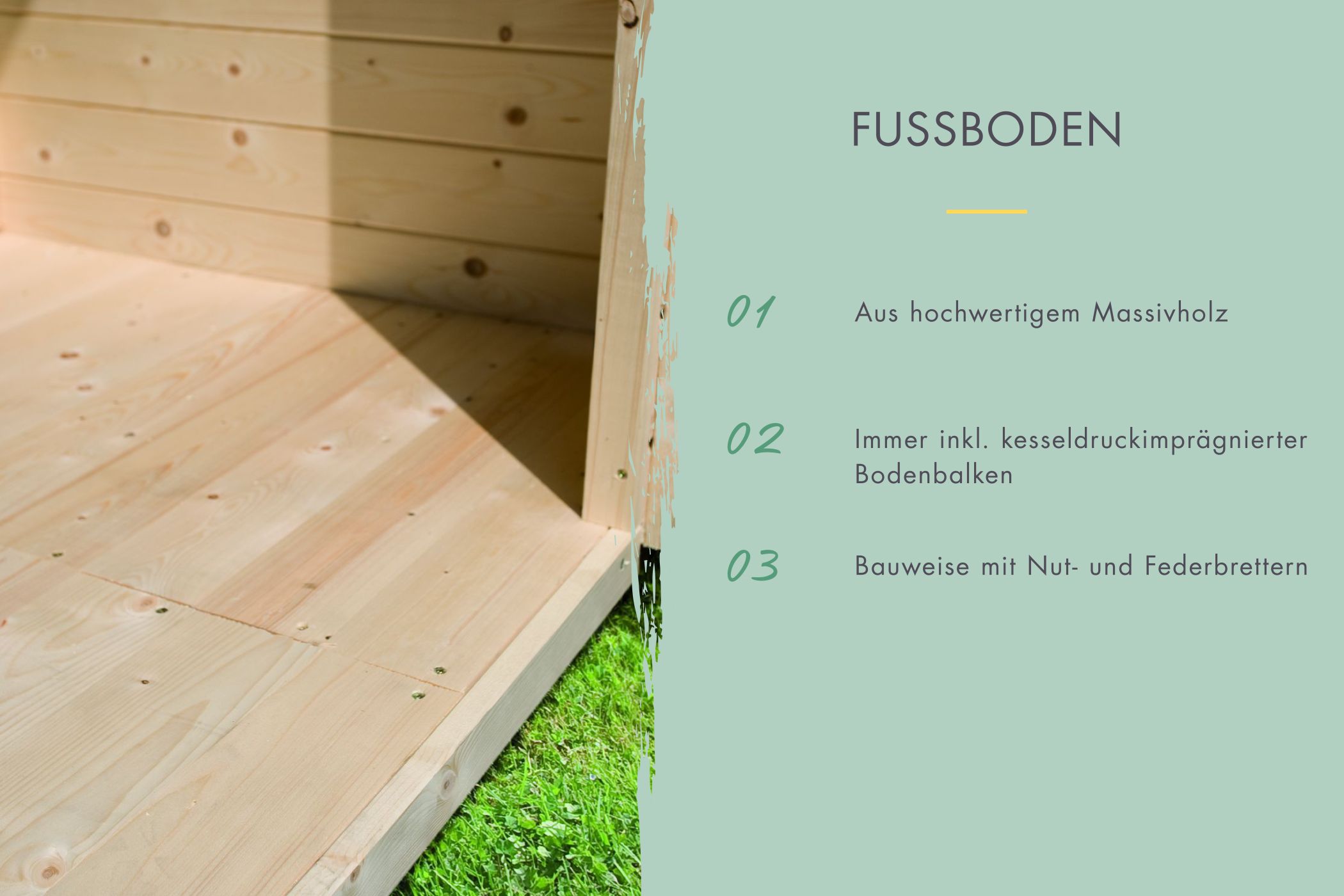 Detailansicht des Karibu Poolhaus Dice 3