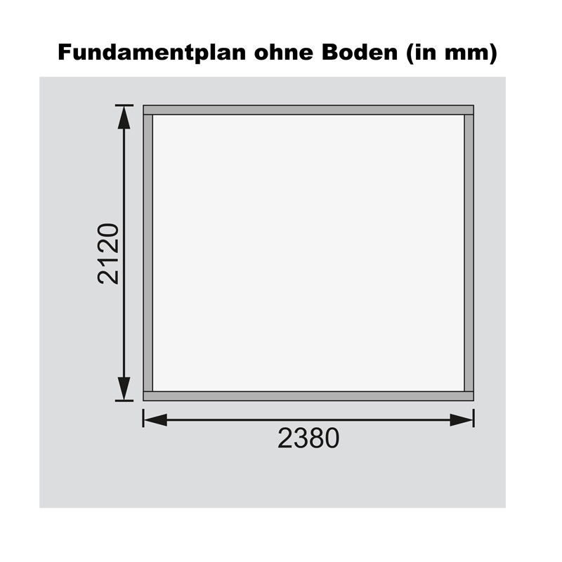 Fundamentplan des Karibu Gerätehaus Askola 3