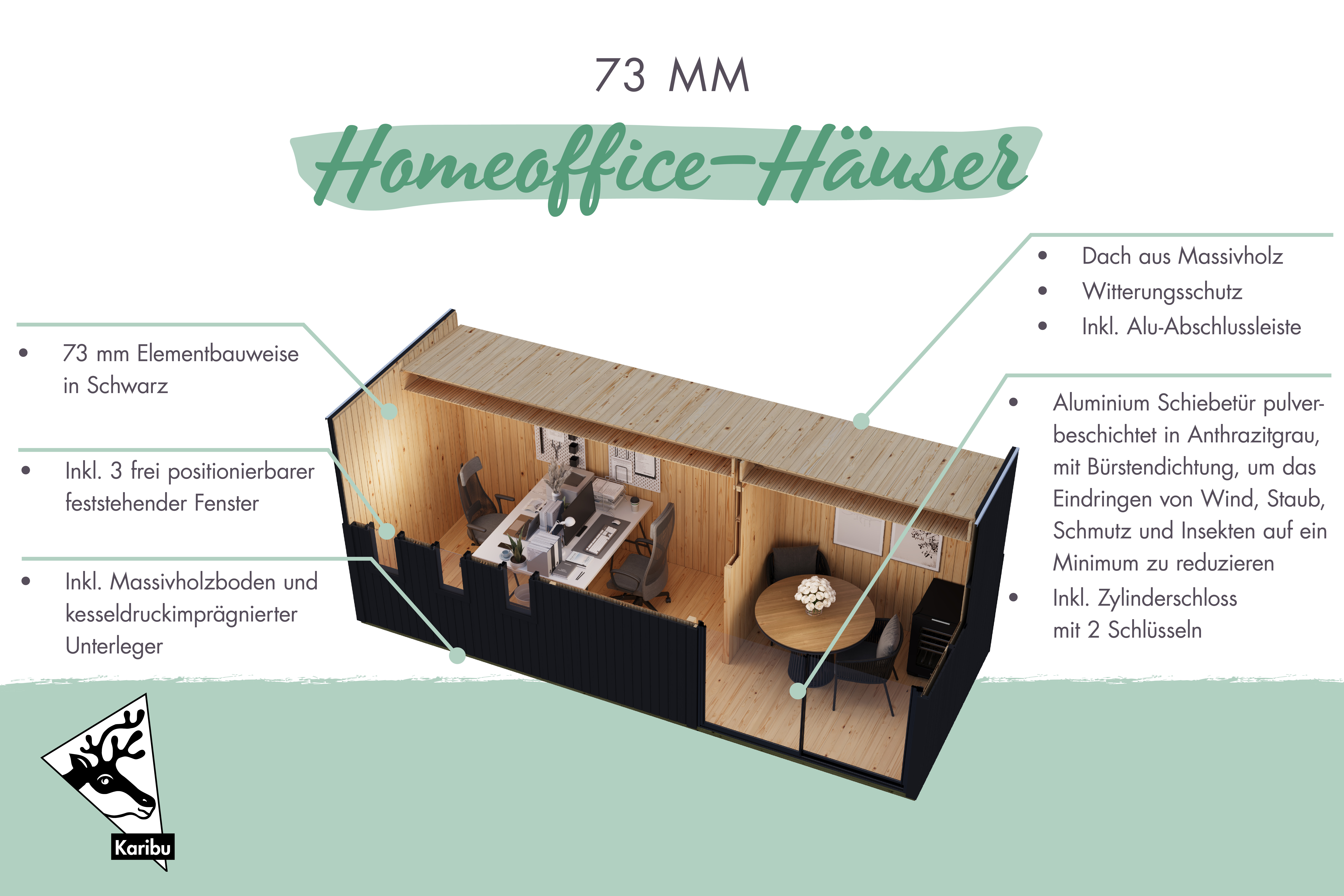 Detailansicht eines Karibu Gartenprodukts aus Holz
